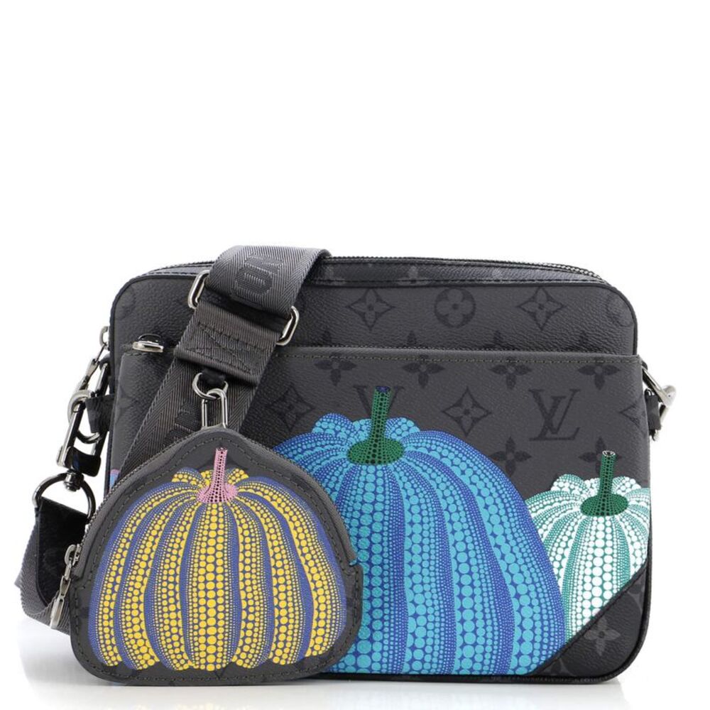 Louis Vuitton Yayoi Kusama collab Grey Crossbody with Multicolor Pumpkin